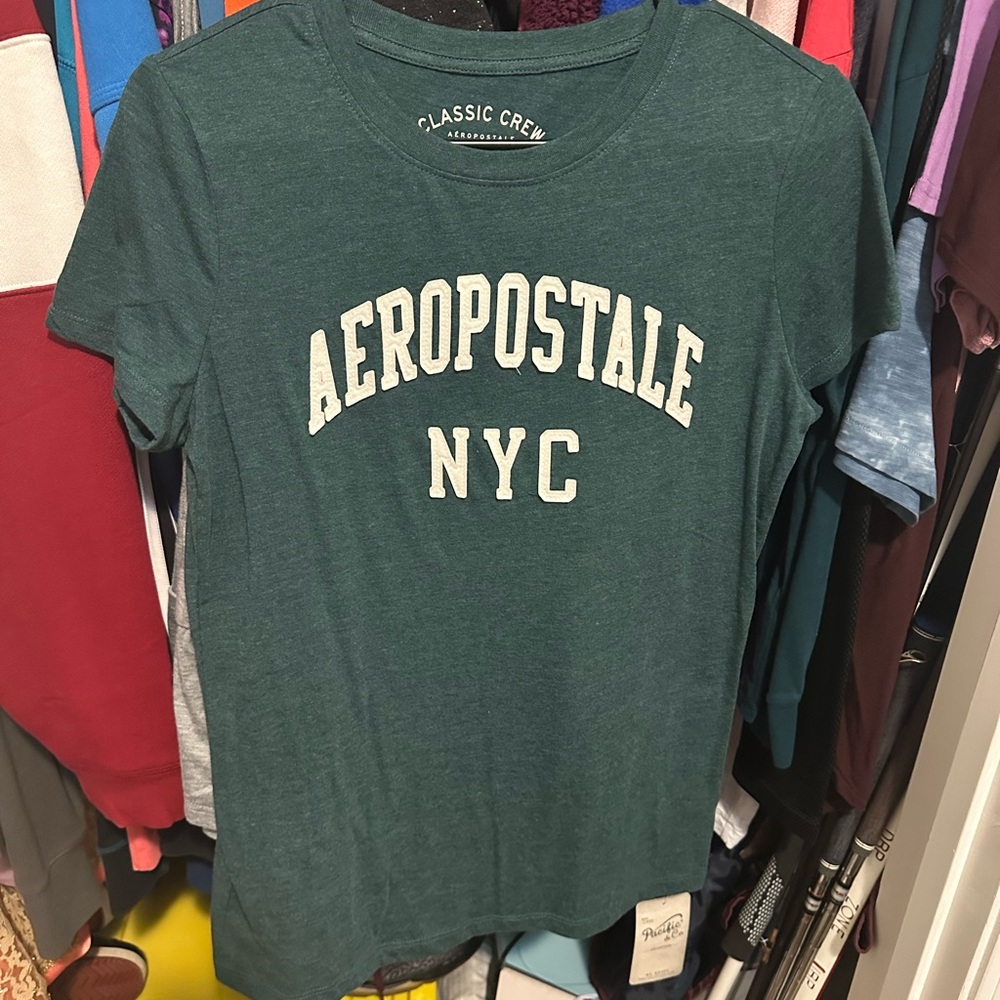 Aeropostale Green Graphic Tee